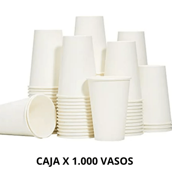 Vasos Cartón 7 Oz  Blancos caja x 1.000