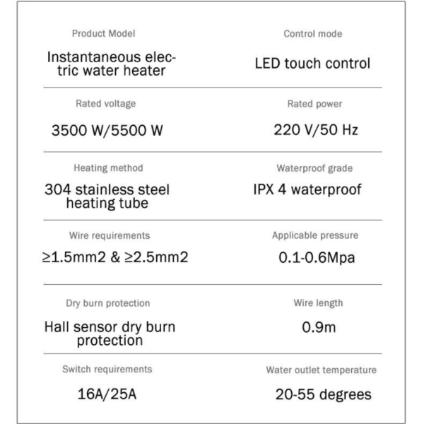 Calentador de Agua para Ducha Eléctrico Premium - Image 10