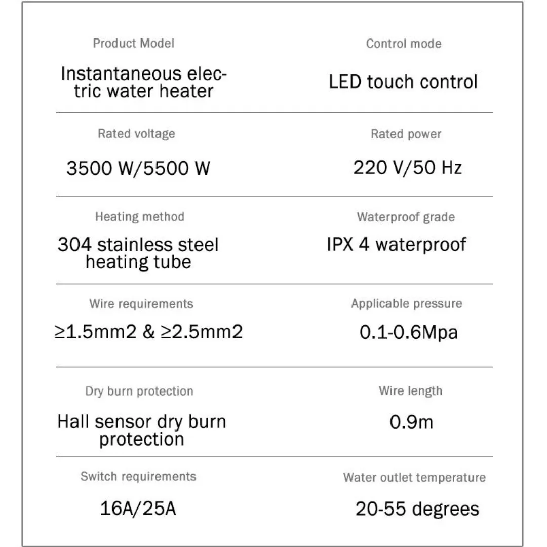 Calentador de Agua para Ducha Eléctrico Premium - Image 10